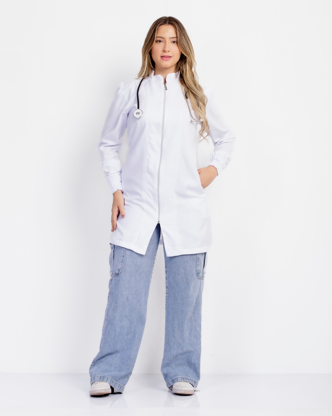 Jaleco Berlim Gabardine Branco - Imagem 10