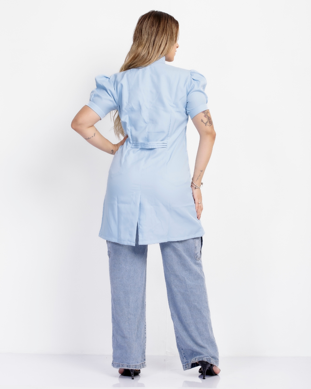 Avental Manaus Gabardine Azul Bebê - Imagem 2