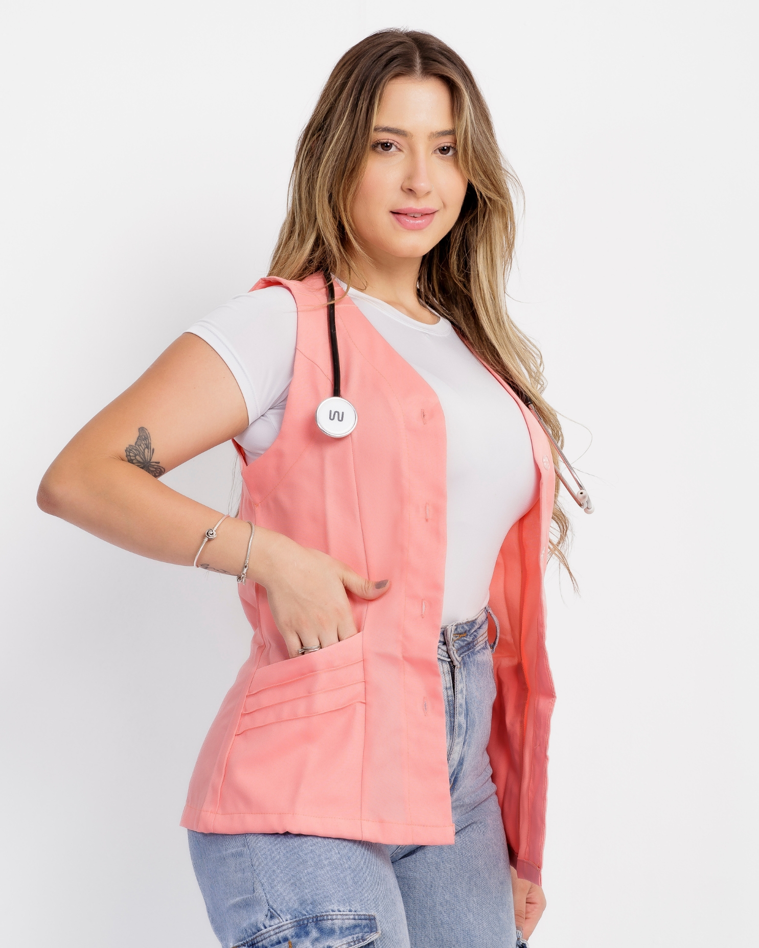 Bata Básica Grécia Oxford Salmão - Imagem 6