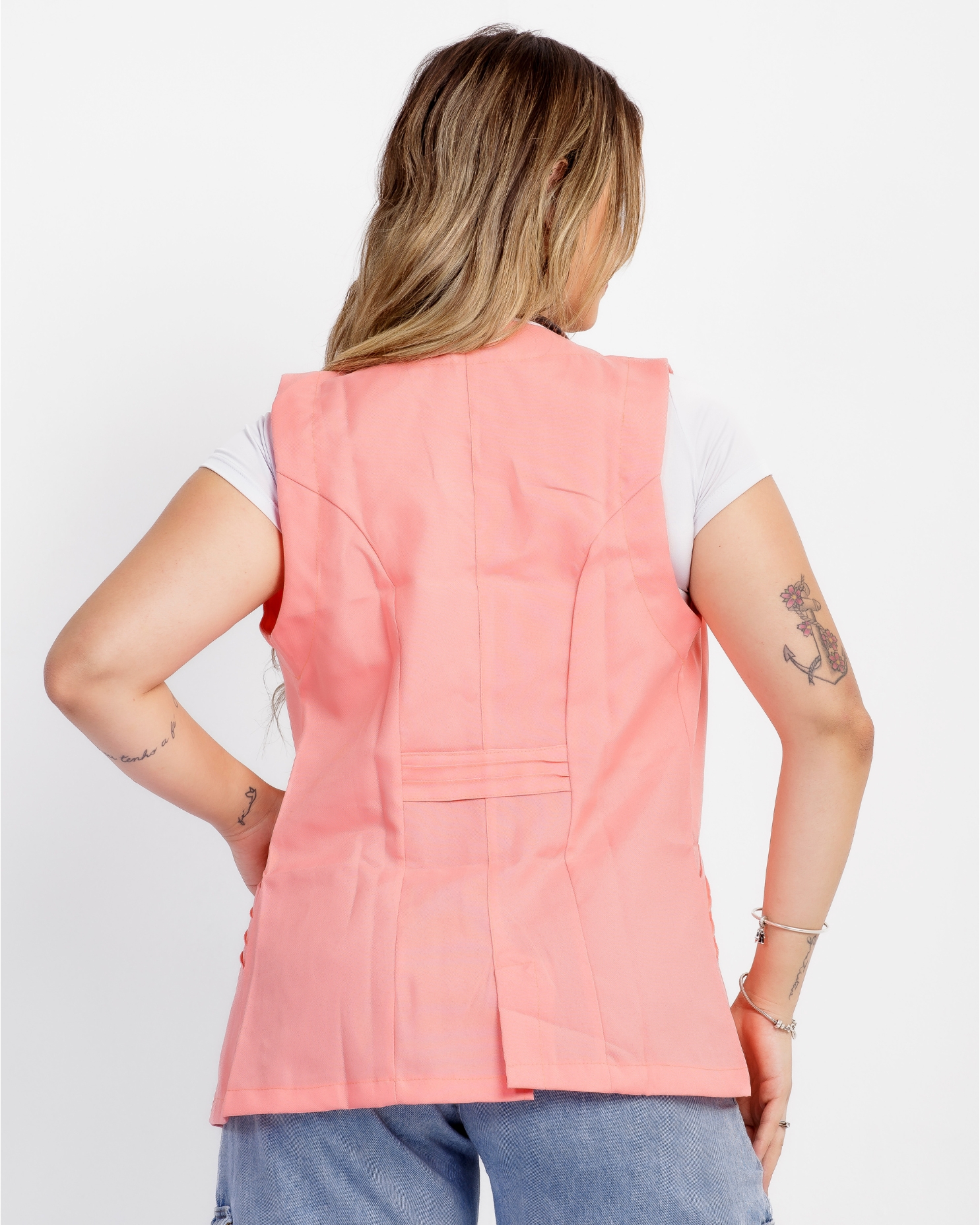 Bata Básica Grécia Oxford Salmão - Imagem 5