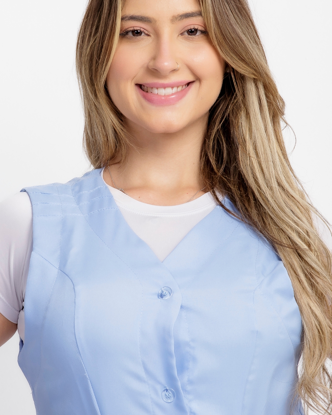 Bata Básica Oxford Azul Bebê - Imagem 7