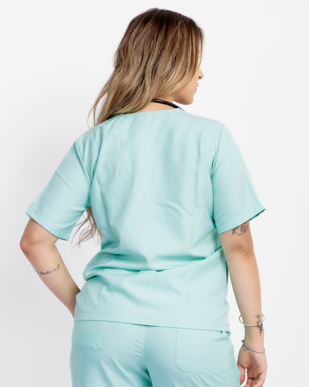 Scrub Celina Gabardine Verde Água - Imagem 3