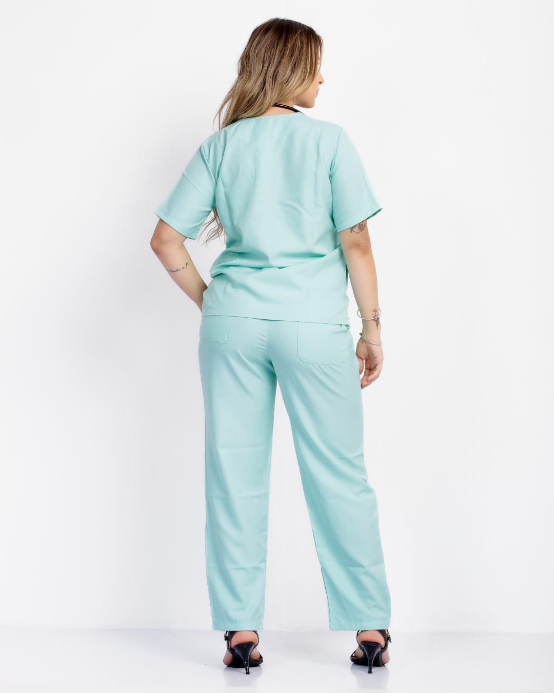 Scrub Celina Gabardine Verde Água - Imagem 5