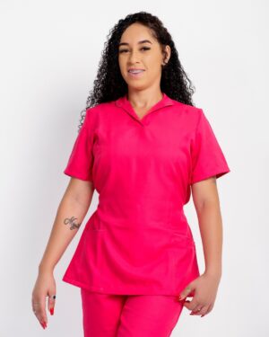 Pijama Cirúrgico Celina Gabardine Rosa Pink